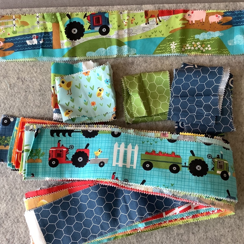 Farm theme Fabric Jelly Roll for quilting